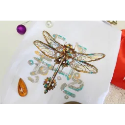 Набор для вышивания крестиком на водорастворимой канве "Стрекоза" SV-809