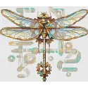 Water-soluble canvas cross stitch kit "Dragonfly" SV-809