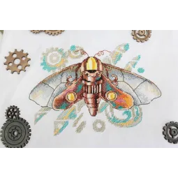 Water-soluble canvas cross stitch kit "Hawkmoth" SV-810