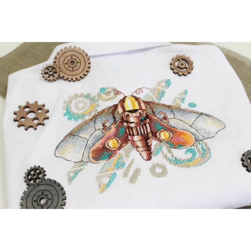 Water-soluble canvas cross stitch kit "Hawkmoth" SV-810