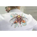 Water-soluble canvas cross stitch kit "Hawkmoth" SV-810