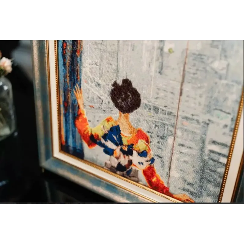 Kreuzstichset "Tokio Fenster. 1975" 42×30.5 cm S/MK078