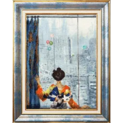 Cross stitch kit "Tokyo window. 1975" 42×30.5 cm S/MK078