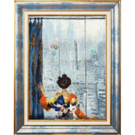 Cross stitch kit "Tokyo window. 1975" 42×30.5 cm S/MK078