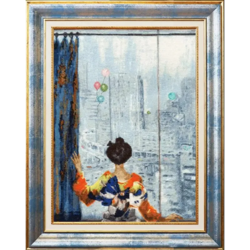 Набор для вышивания крестом "Токийское окно. 1975" 42×30.5 cm S/MK078