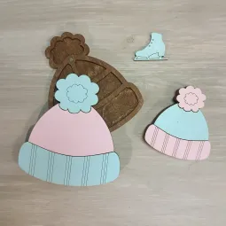 Holz-Nadelkissen "Blauer Hut" KF056/84