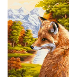 Wizardi paveikslėlių pagal skaičius rinkinys Lapė 40x50 cm H055