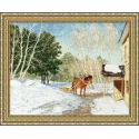 Kit de point de croix "Mars 1895 d'après le tableau d'I.Levitan" 33x42 cm S/MK048