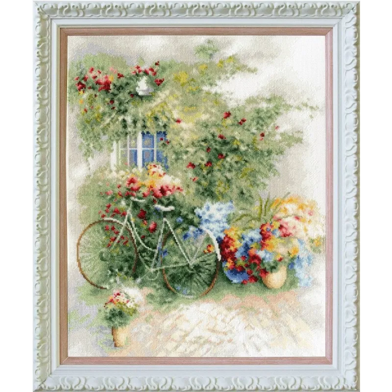 Kit de point de croix "Les fleurs sont partout" 37 × 29.5 cm S/AK017