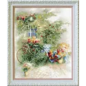 Cross stitch kit "Flowers are everywhere" 37 × 29.5 cm S/AK017