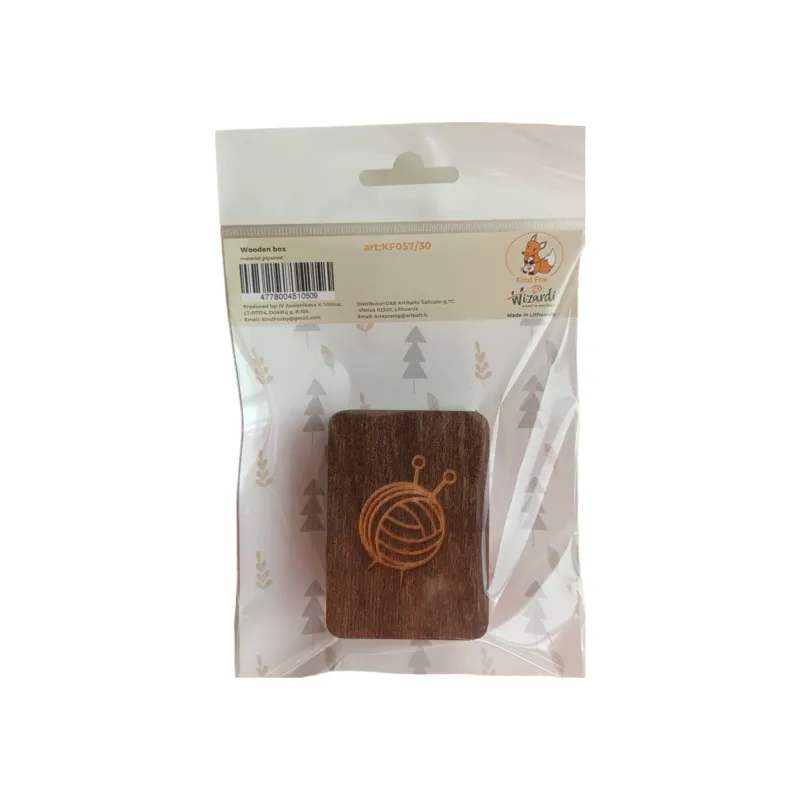 Деревянная коробка для маркеров для вязания 5*7*2,5 cm KF057/30