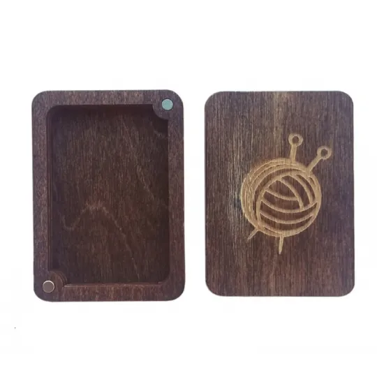 Boîte en bois pour marqueurs de tricot 5*7*2,5 cm KF057/30