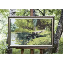 Zählstickerei-Set "Überwachsener Teich. 1879" 69,3x44 cm S/MK086