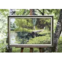 Zählstickerei-Set "Überwachsener Teich. 1879" 69,3x44 cm S/MK086