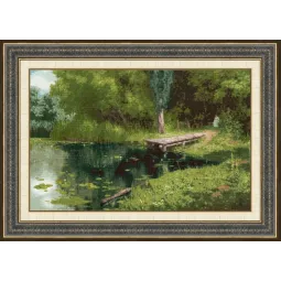 Zählstickerei-Set "Überwachsener Teich. 1879" 69,3x44 cm S/MK086