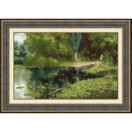 Zählstickerei-Set "Überwachsener Teich. 1879" 69,3x44 cm S/MK086