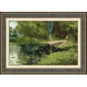 Zählstickerei-Set "Überwachsener Teich. 1879" 69,3x44 cm S/MK086