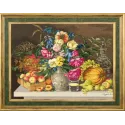 Counted cross stitch kit "Flowers and fruits. 1839" 47.5x35.2 cm S/MK094