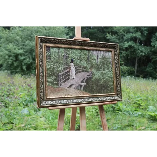 Counted cross stitch kit "Summer landscape" (V.A. Repin on the bridge in Abramtsevo) 1879. 54.5x34.5 cm S/MK101