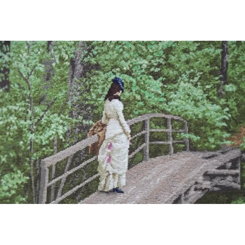 Counted cross stitch kit "Summer landscape" (V.A. Repin on the bridge in Abramtsevo) 1879. 54.5x34.5 cm S/MK101