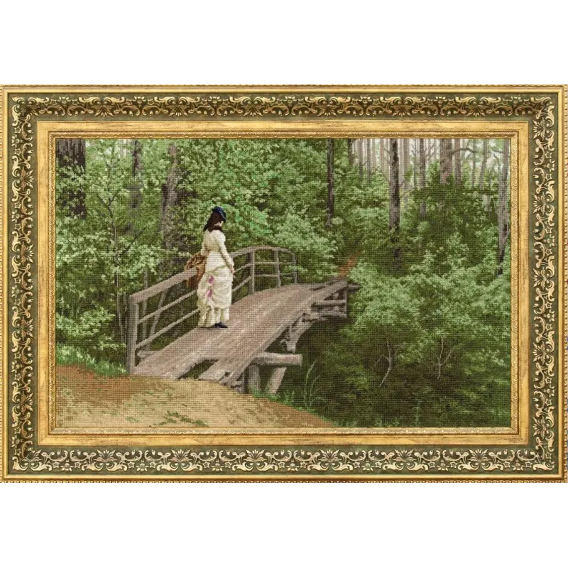 Zählkreuzstich-Set "Sommerlandschaft" (V.A. Repin auf der Brücke in Abramtsewo) 1879 S/MK101