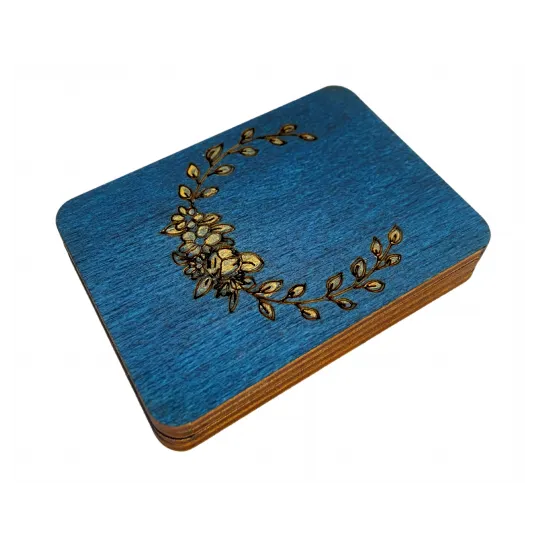 Nadelbehälter aus Holz "Blau" KF056/1