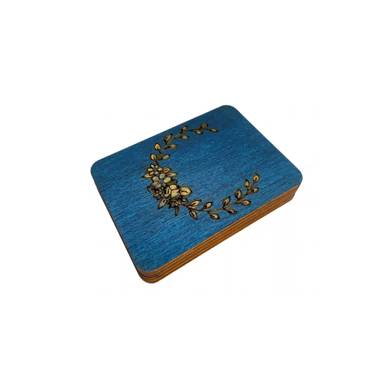 Nadelbehälter aus Holz "Blau" KF056/1