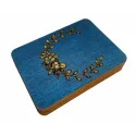 Nadelbehälter aus Holz "Blau" KF056/1