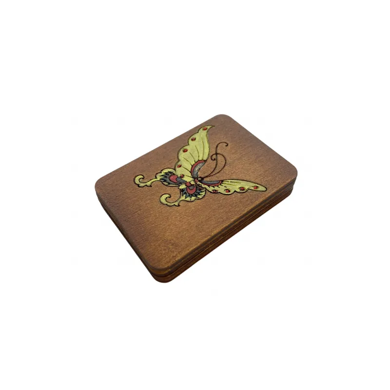 Wooden needle case "Butterfly" (Hand-painted) KF056/3