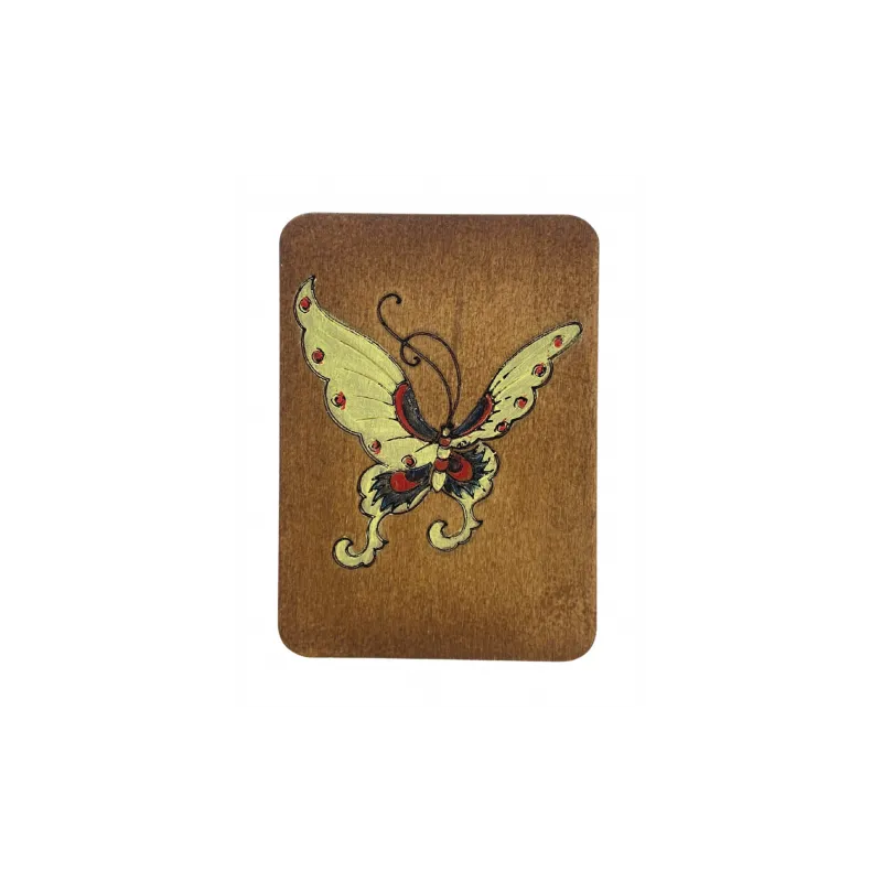 Wooden needle case "Butterfly" (Hand-painted) KF056/3