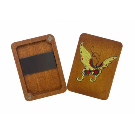 Wooden needle case "Butterfly" (Hand-painted) KF056/3