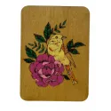 Nadelmäppchen aus Holz "Vogel" (Handbemalt) KF056/4