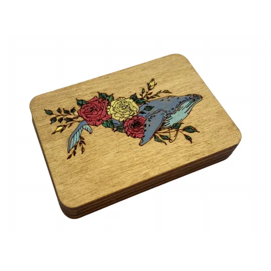 Wooden needle case "Whale" KF056/5