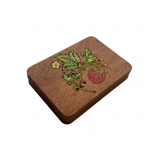 Wooden needle case "Polisander" (Hand-painted) KF056/6