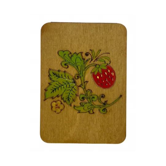 Wooden needle case "Oak" (Hand-painted) KF056/7