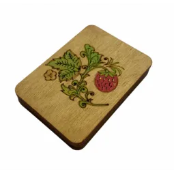 Nadelbehälter aus Holz "Eiche" (handbemalt) KF056/7