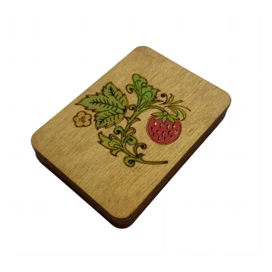 Wooden needle case "Oak" (Hand-painted) KF056/7