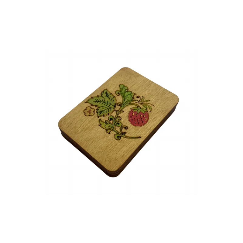 Wooden needle case "Oak" (Hand-painted) KF056/7