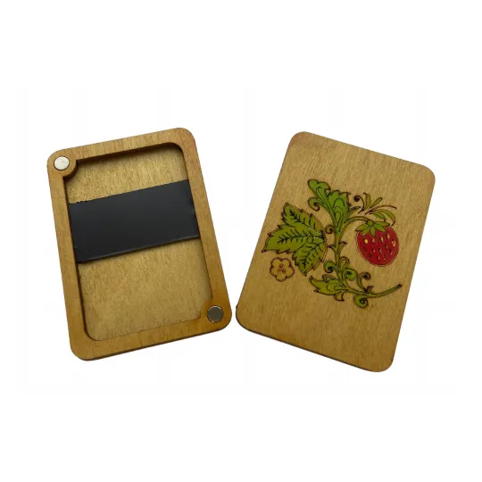 Wooden needle case "Oak" (Hand-painted) KF056/7