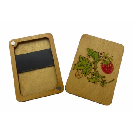 Wooden needle case "Oak" (Hand-painted) KF056/7