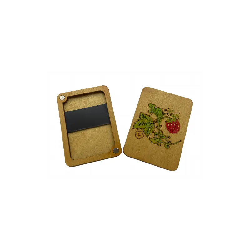 Wooden needle case "Oak" (Hand-painted) KF056/7