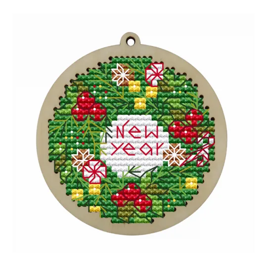 Weihnachtskugel „Neujahr“ KF022/8-4