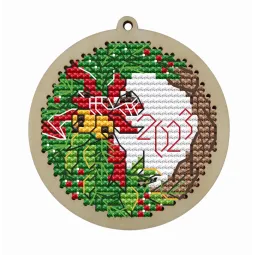 Kalėdų kamuolys "Žiemos vainikas" KF022/8-5