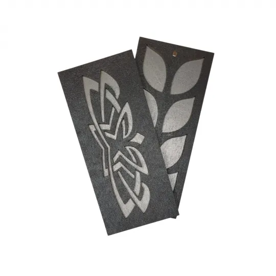 Boîte en bois pour perles "Motif gris" (1 niveau) KF027/10-1