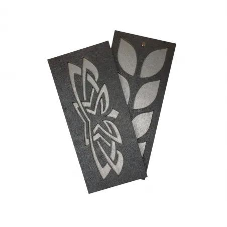 Boîte en bois pour perles "Motif gris" (1 niveau) KF027/10-1