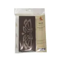 Boîte en bois pour perles "Motif gris" (2 niveaux) KF027/10-2