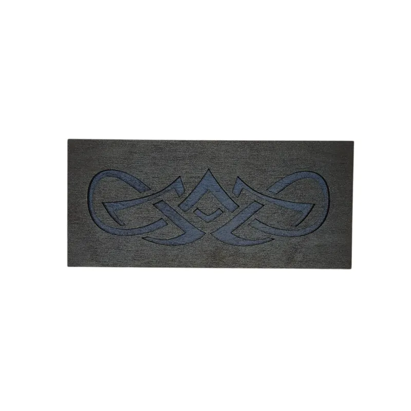 Boîte en bois pour perles "Motif bleu" (1 niveau) KF027/11-1