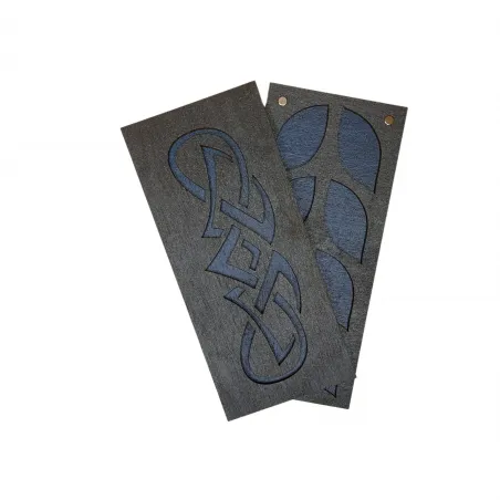Boîte en bois pour perles "Motif bleu" (1 niveau) KF027/11-1