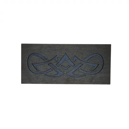 Boîte en bois pour perles "Motif bleu" (2 niveaux) KF027/11-2