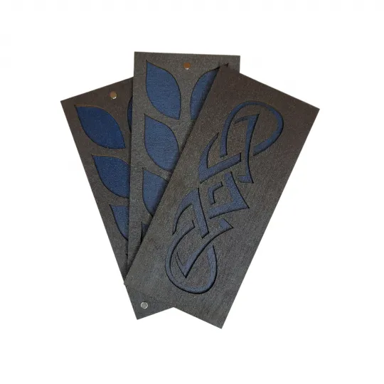 Boîte en bois pour perles "Motif bleu" (2 niveaux) KF027/11-2